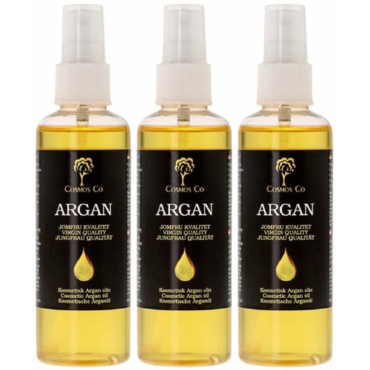  3 X Cosmos Co Argan Oil 100 Ml