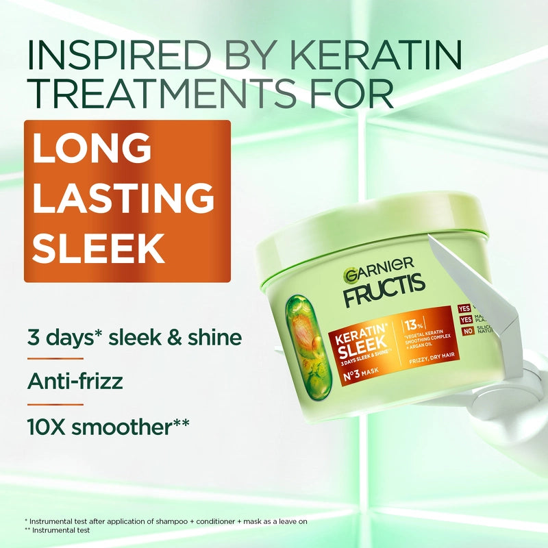  Garnier Fructis Keratin Sleek Mask 370 Ml