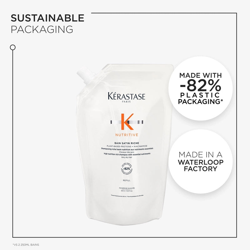  Kérastase Nutritive Bain Satin Riche Shampoo Refill 500 Ml