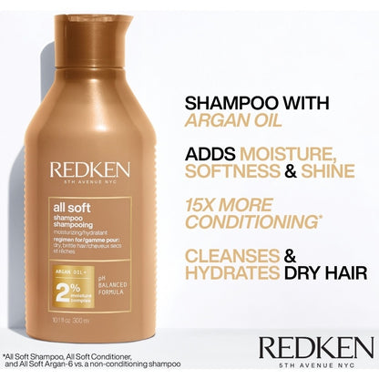  Redken All Soft Shampoo 300 Ml