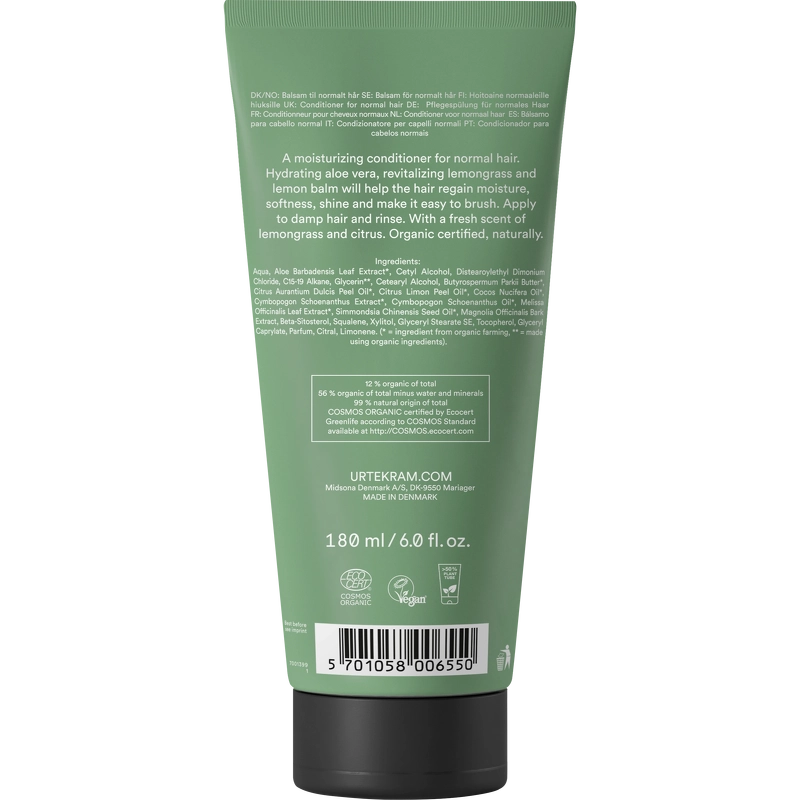 Urtekram Blown Away Intense Moisture Conditioner Wild Lemongrass 180 Ml