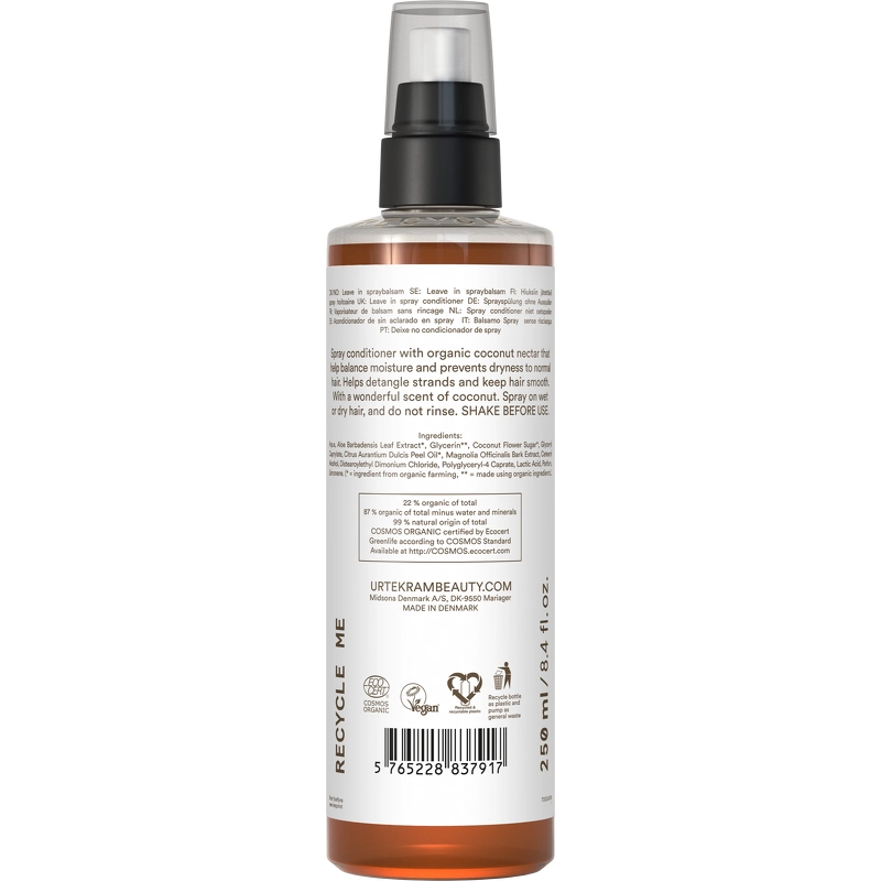  Urtekram Coconut Spray Conditioner Leave-In 250 Ml